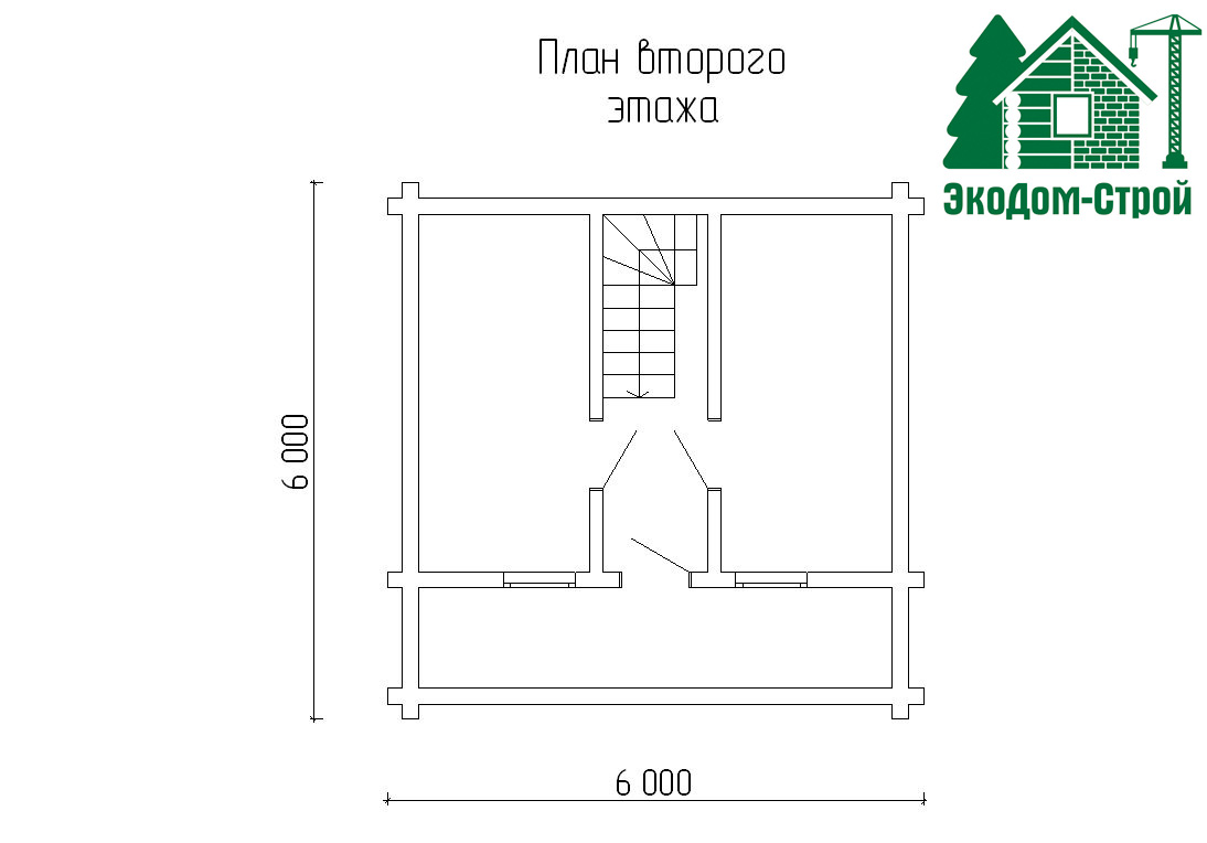 Дом из бруса Ейск-2 План второго этажа