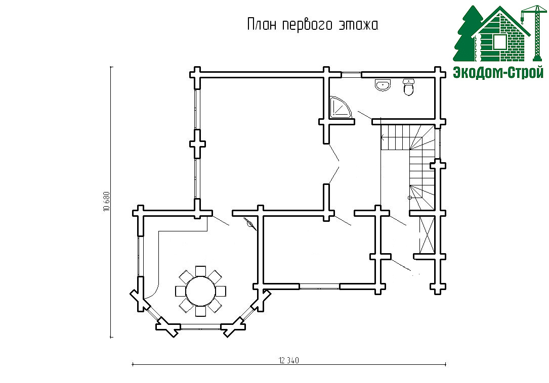 Рубленый дом Махачкала-1 План 2 этажа